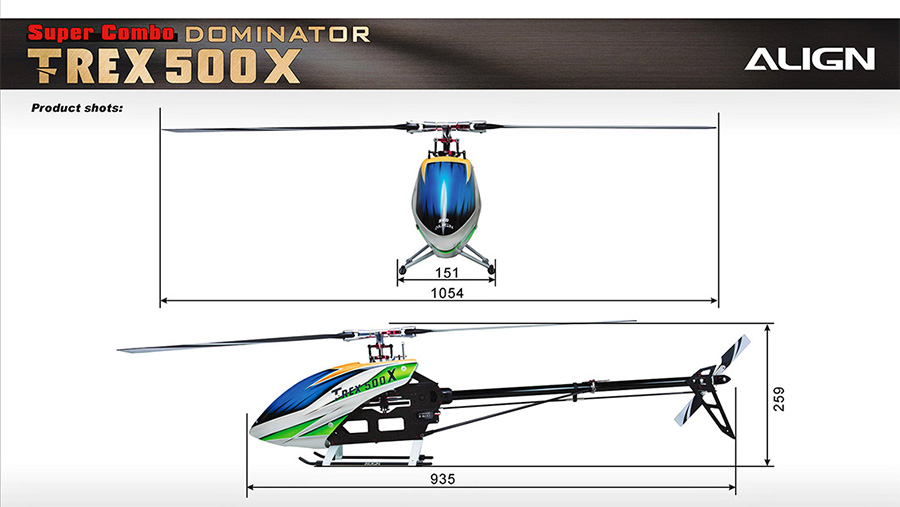 [ܼ] RH50E18XW [ALIGN] T-Rex500X Super Combo (Belt Version)