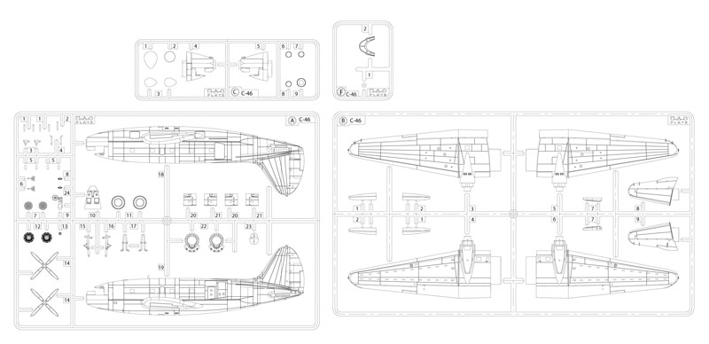 [ܼ]  [PLATZ] 1/144 Ϻװ(JASDF) C-46 ECM