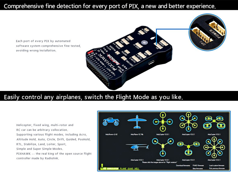 [ܼ] PIX-NC [Radiolink ǰ] Ƚȣũ  Ʈѷ () + Ǽ縮  Ʈ (GPS )