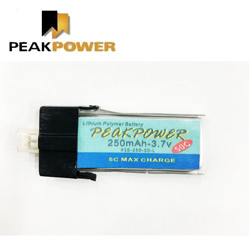 [ܼ] 1S-250-50-L-MCPS [PEAKPOWER]  3.7V 250mAh 50C Lipo Battery