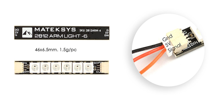 [ܼ] 2812Arm-6 [Matek] 2812Arm-6 LED Strip (6LED, 4pcs)