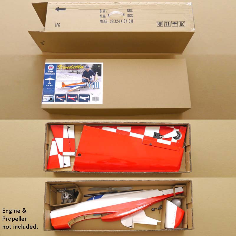 [ܼ] A345-R/W [World Model] Vendetta (Red/White) with Electric Retracts ARF Kit - 1435mm