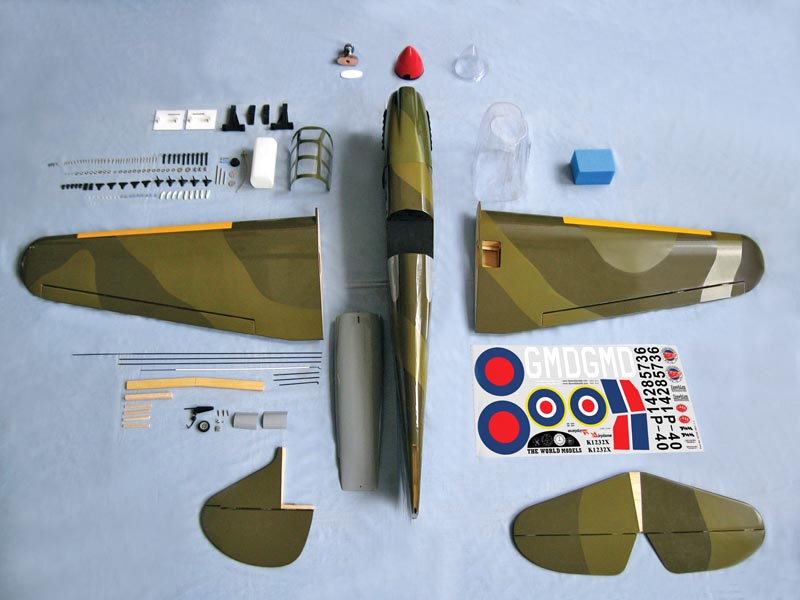[ܼ]  [WORLD MODEL] 1450mm P-40 Warhawk ARF Kit