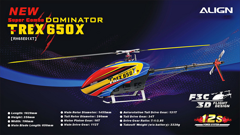 [ܼ] RH65E01XW [ALIGN] T-Rex650X Dominator Super Combo