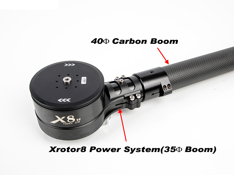 [ܼ] SAT-BG4035-1 [SATURN] Motor Mount Boom Gender(40mm -> 35mm) for XRotor8