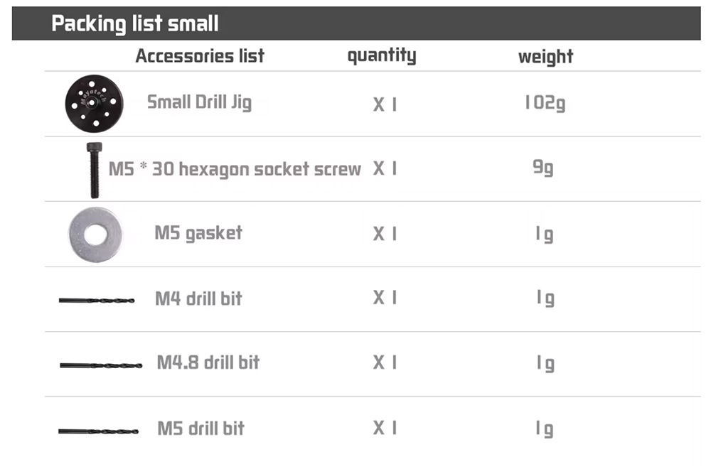 [ܼ] MY-DJ-small [Mayatech]   帱 ̵  ( ) Propeller Drill Jig Guide 