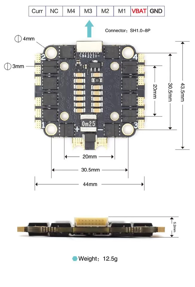 [ܼ] KoaFC [KoA] ھ FC  H743   Ƚȣũ   Ʈѷ + 55A AM32 4in1 ESC ޺
