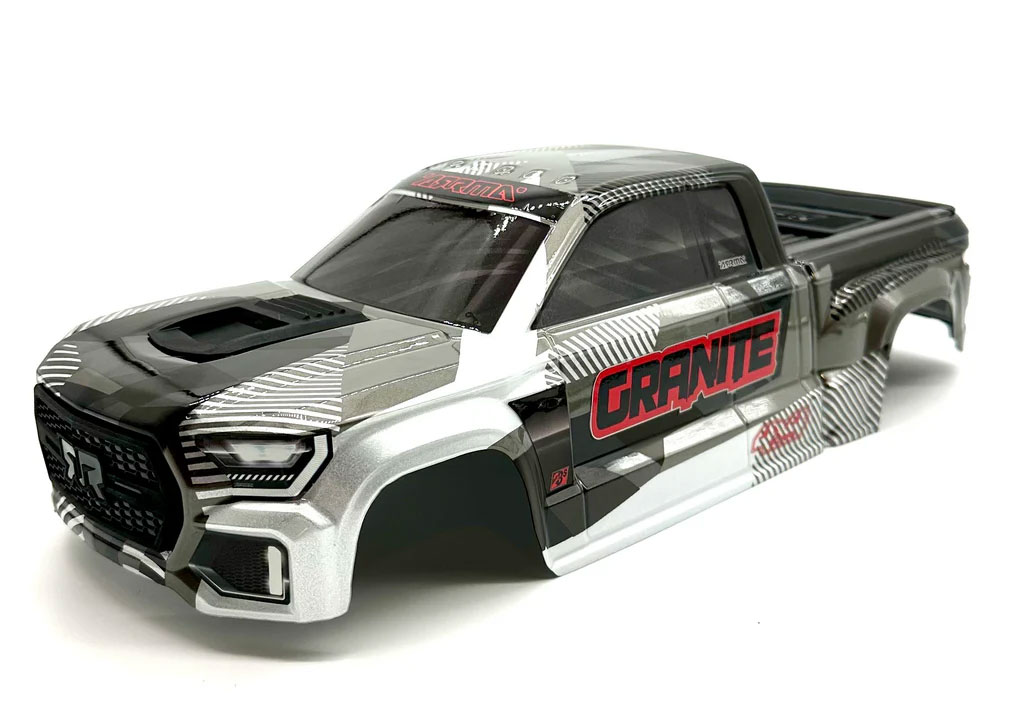 [ܼ] ARA-1623-B [ARRMA] GRANITE 4x4 223s - Body Shell Gun Metal painted clipless ARA4302V4