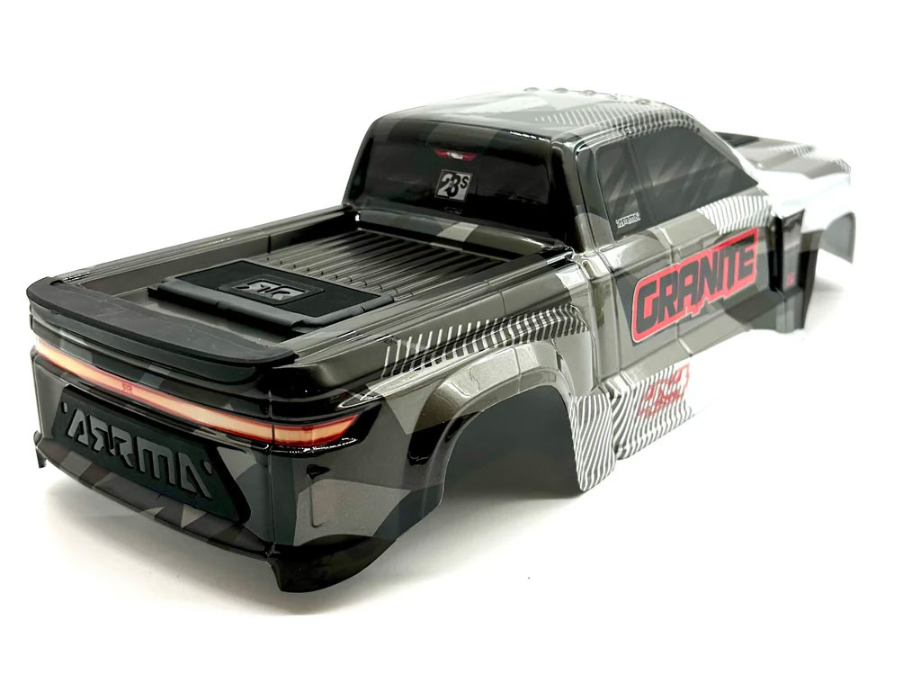 [ܼ] ARA-1623-B [ARRMA] GRANITE 4x4 223s - Body Shell Gun Metal painted clipless ARA4302V4