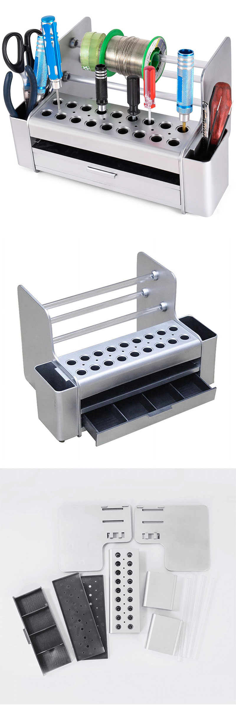 [ܼ] SREA-379 [TR] Screwdriver Storage Rack Holder (Silver)