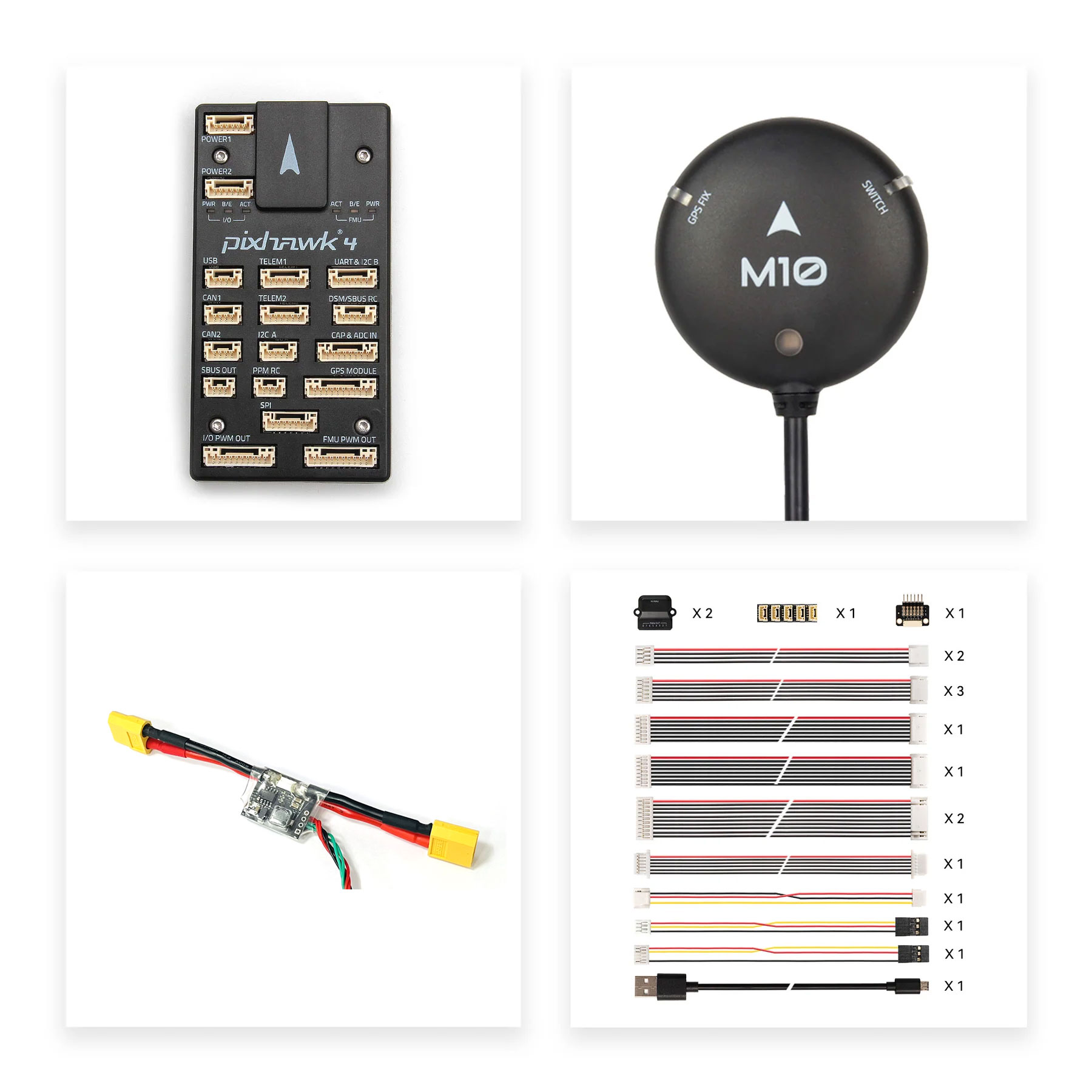 [ܼ] 20034 [Holybro] Pixhawk4 + GPS + ȣȯ Ŀ  Combo Package Ƚȣũ4 (öƽ ̽ ver)