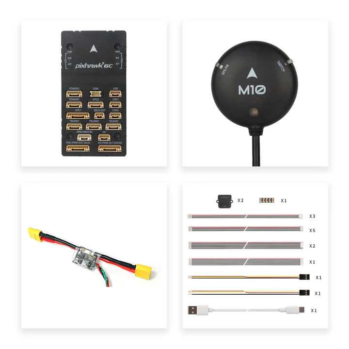[ܼ] HOLY-20184 [HOLYBRO] Ƚȣũ 6C Pixhawk 6C (öƽ ̽) Standard Set + M10 GPS + ȣȯ Ŀ