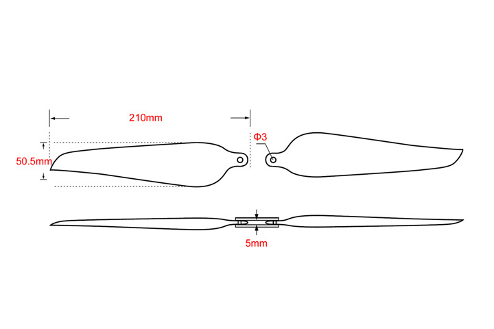 [ܼ] TL100D23 [TR] High Efficiency 18x6.5in Folding Prop (CCW)