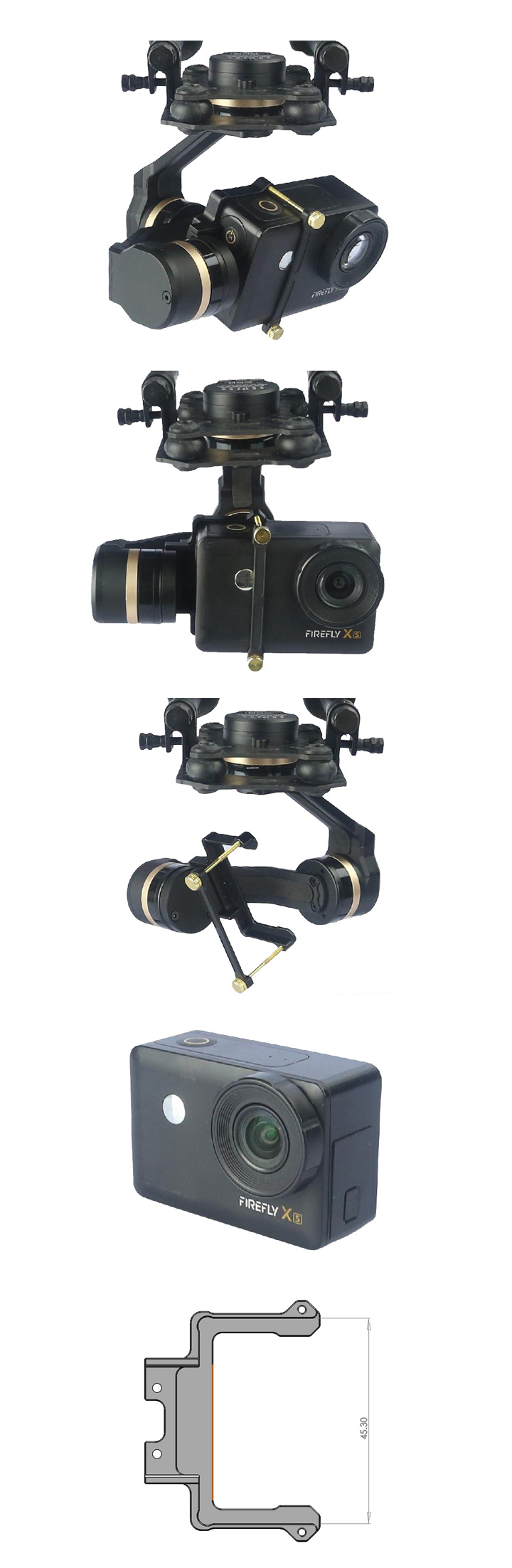 [ܼ] TL3T12-01 [TAROT] 3X Gimbal Camera Mount Gender for FIREFLY-8/SARGO-A8
