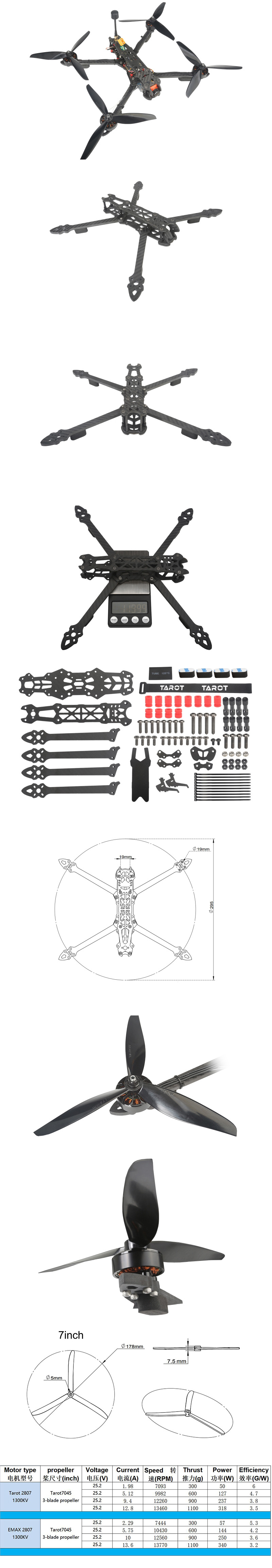 [ܼ] TL1600 [TR] MARK4-7 Racing Drone Super Combo (6S/7in)
