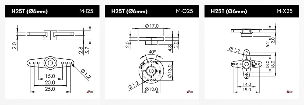 [ܼ] 55742 [HITEC] MICRO HORN SET (H25T, ũ ȥ / ؿ)