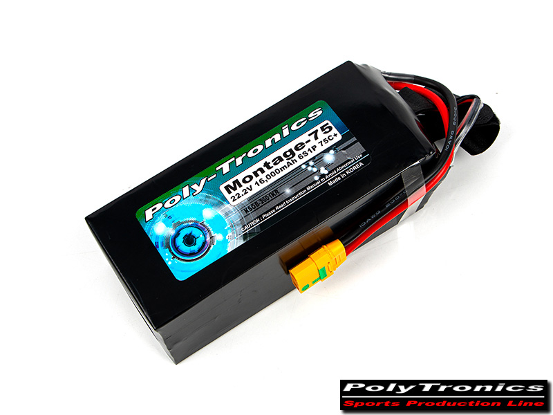 [���ܼ�] PT-B16K-MTG75-6S PT-B16000-Montage75 (22.2V, 6S1P, 75C /JST-XT/XT90S) ��Ƭ ������ ���͸�