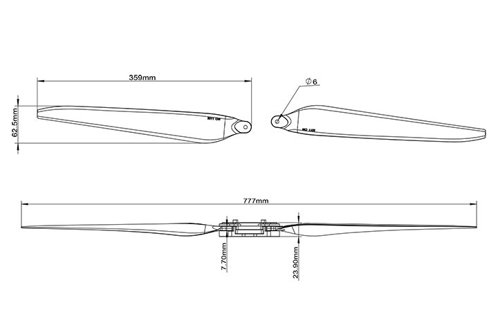 [���ܼ�] TL100D36 [TR] 3011 Folding Propeller for X8 Motor (������)