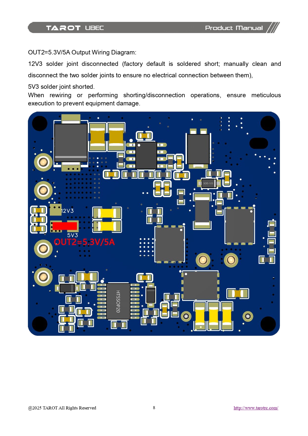 [���ܼ�] TL3304 [TR] Pixhawk Ammeter Power Module (S.UBEC/10A/80V)