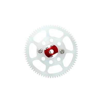 [ܼ] nCPS303-R CNC Delrin 70T Main Gear w/AL Hub Set (Red) - Blade Nano CP S