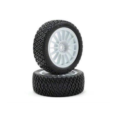 [ܼ] LOS41006 FF/RR Gravel Spec Tire,(2) Mounted: 1/14 Mini Rally Ÿ̾
