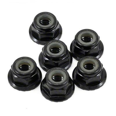 [ܼ] TLR336000 Team Losi Racing 4mm Aluminum Serrated Locknut Set (6) - Black