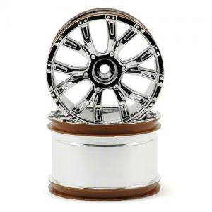 (Chrome) Team Losi 320S Force Wheel (2) (Ten-T/TEN-MT) 