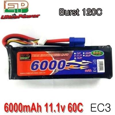 [ܼ] 6000-3S-60C-EC3 [EP Power] 11.1V 6000mAh 60C 3S1P Ultra Power Ƭ ͸ (1/10  / EC3)