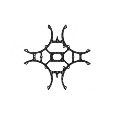 [ܼ] B74DQX457-CF [RAKONHELI] CNC 3K Pure Carbon Fiber Main Frame (1.0mm) (for 7074DQX980, 8074DQX980, 8574DQX980)