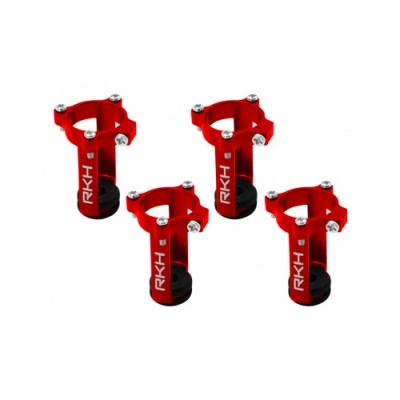 [ܼ] 80B601-R [RAKONHELI] CNC AL 8mm Brushed Motor Mount and Landing Gear (4) (Red) (for 8074DQX980, 8090RQX980)