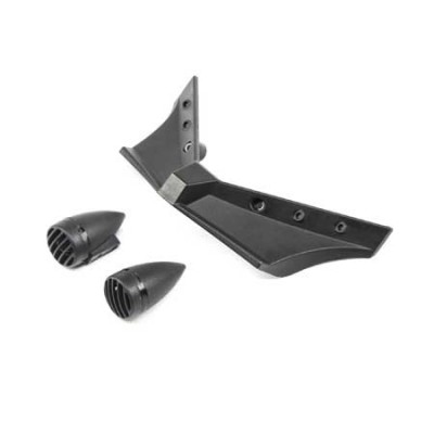 [ܼ] ECX220006 [ECX RC] []Front Bumper and Headlights Black: 1.9 Doomsday