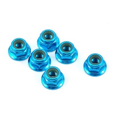 [���ܼ�] TLR336001 [TLR Racing] 4mm Aluminum Serrated Lock Nuts, Blue (6) �ɼ�