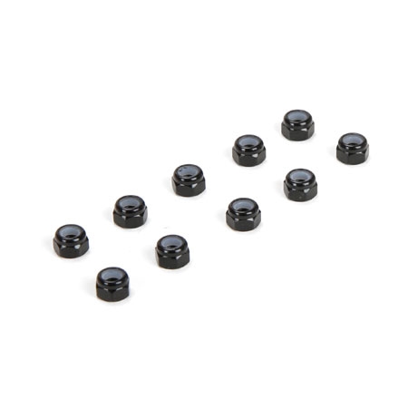[���ܼ�] TLR336004 [TLR Racing] M3 Aluminum Lock Nuts, Black (10) �ɼ�
