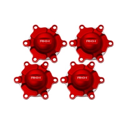 [ܼ] 8ALOS600-R [RAKONHELI] Rakonheli CNC AL Wheel Cap (4) (Red) - LOSI 1/8 LST XXL2-E