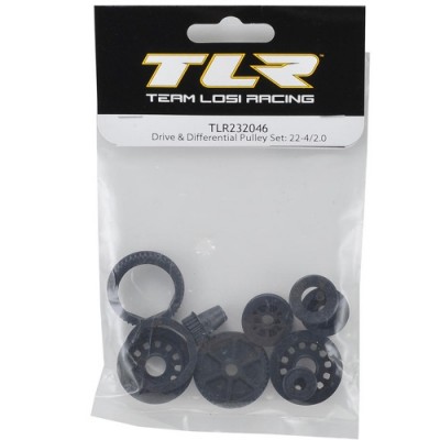 [ܼ] TLR232046 [TLR Racing] Drive & Differential Pulley Set: 22-4/2.0