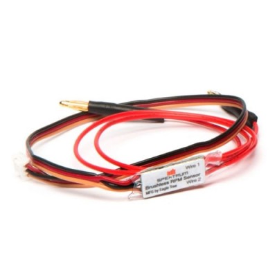 [ܼ] SPMA9560 [SPEKTRUM] DSMX/DSMR Telemetry BL RPM Sensor with Bullets (SPMA9560)