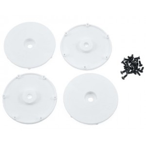 [TLR Racing] Team Losi Racing Wheel Disk w/Screws (4) (White) 