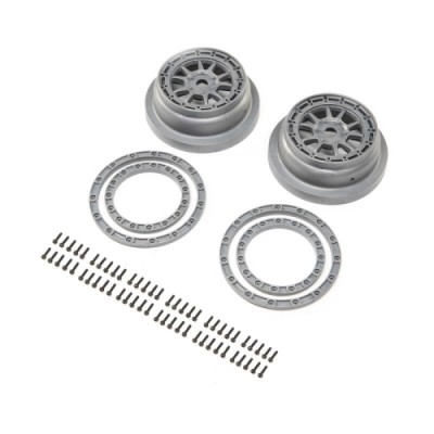[ܼ] LOS43029 [TEAM LOSI] Beadlock Wheel and Ring Set (2): SBR 2.0
