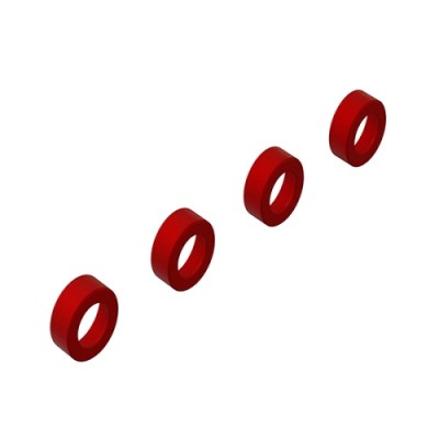 [ܼ] ARA330593 [ARRMA] Aluminum Suspension Arm End Cap (Red) (4)