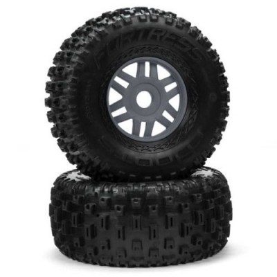 [ܼ] ARA550069 [ARRMA] dBoots Fortress Tyre Set Glued Gun Metal (Pair)