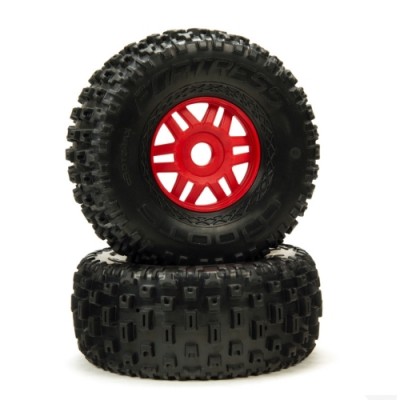 [ܼ] ARA550065 [ARRMA] MOJAVE 6S BLX PAINTED DECALLED TRIMMED BODY (SILVER/RED)