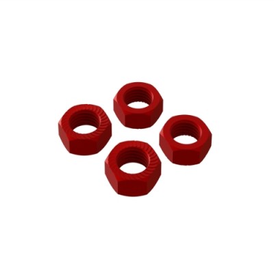 [ܼ] ARA310906 [ARRMA] AR310906 Aluminum Wheel Nut 17mm Red (4)