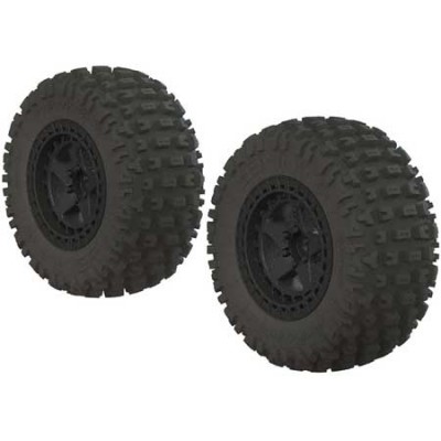 [ܼ] ARAC9630 [ARRMA] AR550042 Fortress SC Tire Set Glued Black (2) 14mm