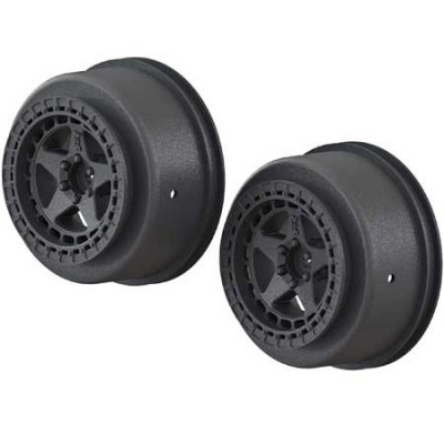 [ܼ] ARAC9461 [ARRMA] AR510096 SC 2.2/3.0 Wheel 14mm Hex Black (2)