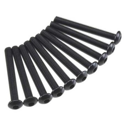 [ܼ] AXIC0012 [Axial] AXA120 Hex Socket Button Head M3x25mm Black (10)