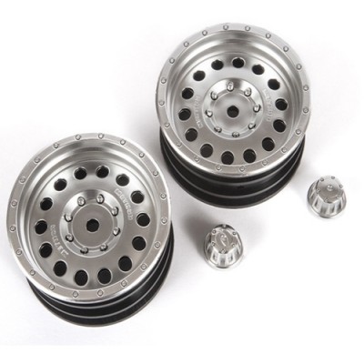 [ܼ] AXI43003 [Axial] 1.9 Method MR307 Hole Wheels, Satin Silver (2)