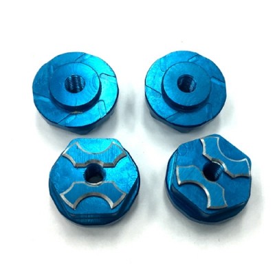 [���ܼ�] BU-680BU New SAVAGE�� FLANGED LOCK NUT (Blue / 4pcs) 17MM �� ��Ʈ