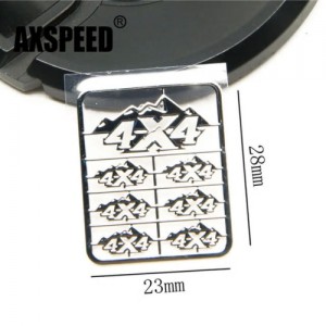 [HSP Racing] 1/10 RC Crawler Car SCX10 4x4 Logo Marks Stickers Set Silver 