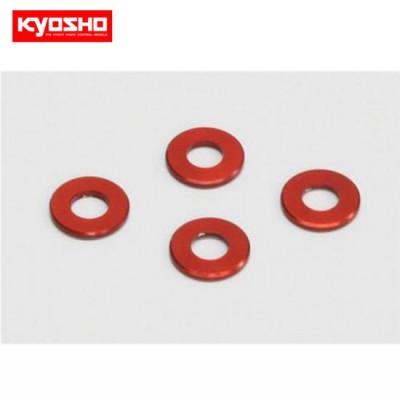 [���ܼ�] KY97042-075R [KYOSHO] Aluminum Color (3x6.5x0.75mm/Red/4pcs)
