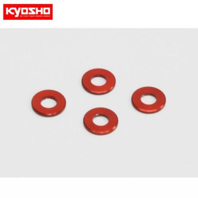 [���ܼ�] KY97041-05R [KYOSHO] Aluminum Color (3x6x0.5mm/Red/4pcs)
